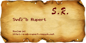 Sváb Rupert névjegykártya